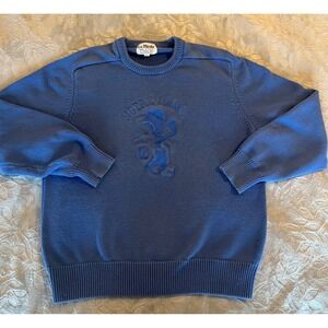 Vintage Notre Dame Embroidered‎ Cotton Crewneck Sweater - La Mode Mens L